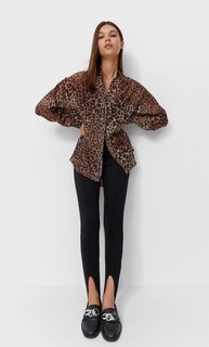 Stradivarius Рубашка Из Струящейся Ткани Бежевый Средний S