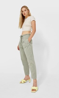 Stradivarius Брюки С Защипами И Заниженным Шаговым Швом Multicolor 32