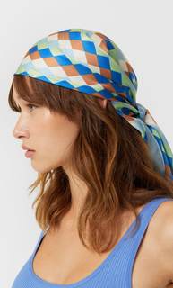 Stradivarius Платок В Клетку Синий 103