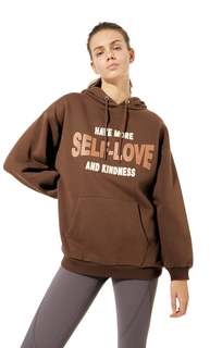 Stradivarius Худи Объемного Кроя Коричневый Xl