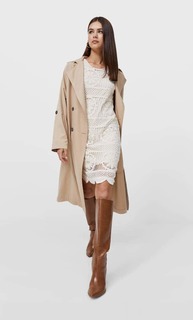 Stradivarius Короткое Платье Из Кружева Кроше Цвет Камня S