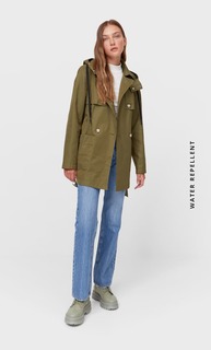 Stradivarius Тренч Из Непромокаемой Ткани Хаки L