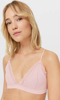 Stradivarius Бралетт Из Прозрачной Ткани Пастельно-Розовый M