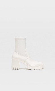 Stradivarius Ботильоны На Рифленой Подошве Белый 40