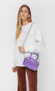 Stradivarius Сумка С Плечевым Ремнем-Цепочкой И Ручками Пурпурный 103