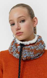 Stradivarius Снуд Крупной Вязки Цвет Небеленого Полотна 103