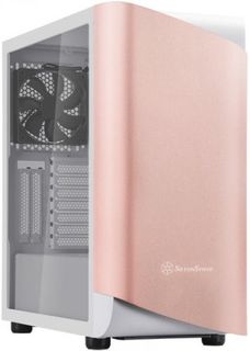 Корпус ATX SilverStone SETA A1 SST-SEA1GW-G розовое золото и белый, без БП, боковая панель закалённое стекло, USB Type-C, 2*USB 3.0, audio