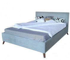 Мягкая кровать Melani БП/М ткань Серый 1,6м Bravo