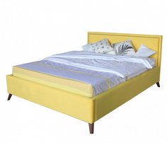 Мягкая кровать Melani БП/М ткань Жёлтый 160 Bravo