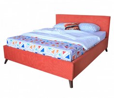 Мягкая кровать Monika БП/М ткань Морковный 160 Bravo