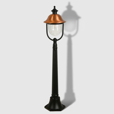 Светильник садовый Amber Lamp 8257A IP44 E27 100Вт напольный, черный-медь