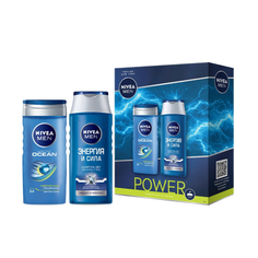 Набор Nivea Men Power Гель для душа 2в1 250 мл, Шампунь для тела и волос 250 мл