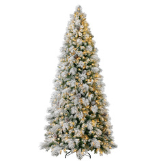 Елка Polygroup Augustine flock pine 228 см 600 ww LED