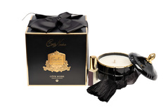 Свеча ароматическая french morning tea в вазе + подарок (garda decor) черный 14x15 см.