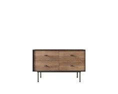 Комод с четырьмя ящиками emerson (etg-home) черный 85x60x45 см.