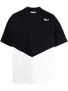 Jil Sander футболка в стиле колор-блок с логотипом