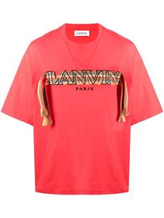 LANVIN футболка с вышитым логотипом