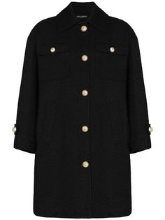 Dolce & Gabbana фактурное однобортное пальто