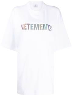 VETEMENTS футболка оверсайз с логотипом