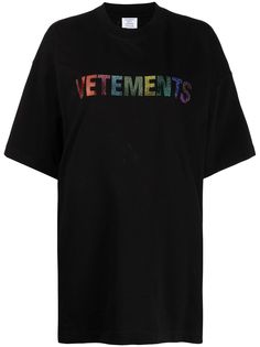 VETEMENTS футболка оверсайз с логотипом