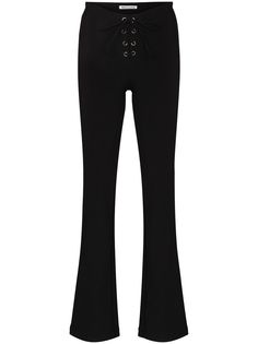 Reformation расклешенные брюки со шнуровкой