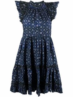 Ulla Johnson ярусное платье с геометричным принтом