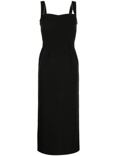 Saloni платье миди с вырезом в форме сердца