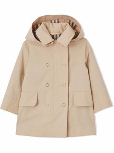 Burberry Kids тренч со съемным капюшоном