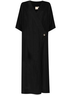 Deiji Studios платье с запахом и V-образным вырезом
