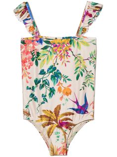 ZIMMERMANN Kids купальник Tropicana с цветочным принтом