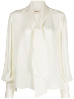 KHAITE шелковая блузка с бантом