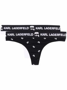 Karl Lagerfeld комплект Ikonik из двух трусов-стрингов с логотипом