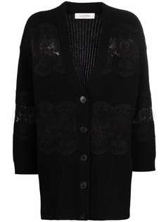 Valentino шерстяной кардиган с кружевом