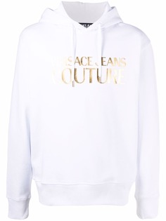 Versace Jeans Couture худи с эффектом металлик и логотипом