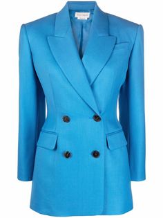 Alexander McQueen двубортный шерстяной блейзер