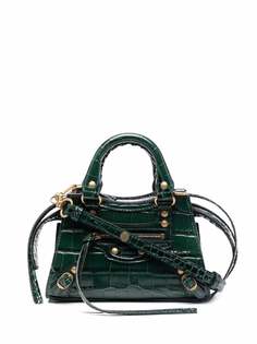 Balenciaga мини-сумка Classic City с тиснением под кожу змеи