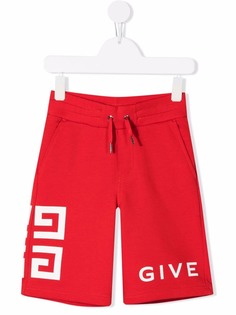 Givenchy Kids шорты с логотипом