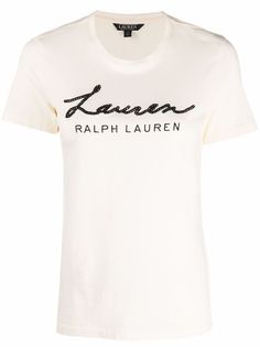 Lauren Ralph Lauren футболка с вышитым логотипом