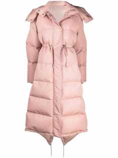 Alexander McQueen пуховик оверсайз с капюшоном