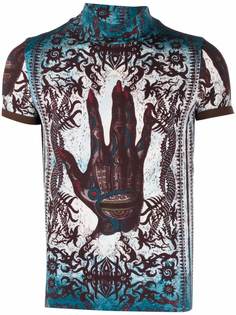 Jean Paul Gaultier Pre-Owned футболка 1990-х годов с высоким воротником и принтом