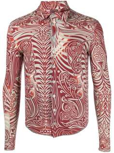 Jean Paul Gaultier Pre-Owned рубашка 1990-х годов с абстрактным принтом
