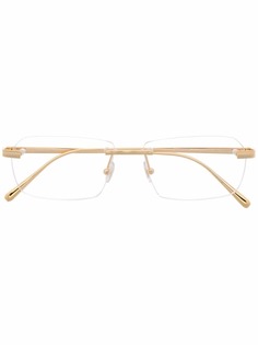 OMEGA EYEWEAR очки в квадратной безободковой оправе
