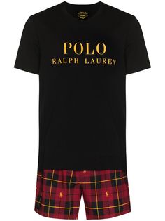Polo Ralph Lauren пижама в клетку тартан с логотипом
