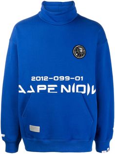 AAPE BY *A BATHING APE® толстовка с высоким воротником и логотипом