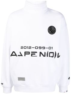 AAPE BY *A BATHING APE® толстовка с высоким воротником и логотипом