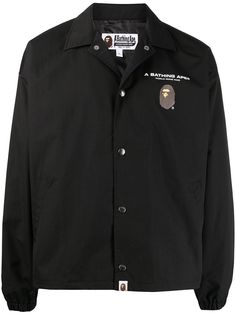 A BATHING APE® куртка-рубашка с логотипом Bape