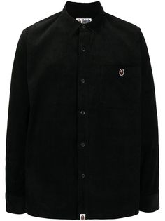 A BATHING APE® рубашка с карманом и нашивкой-логотипом Bape