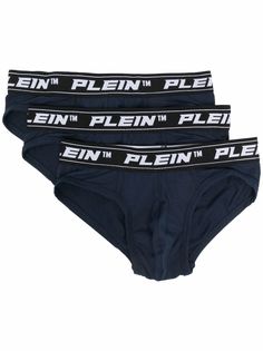 Philipp Plein комплект из трех трусов-брифов с логотипом