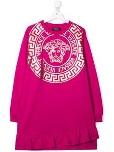 Versace Kids платье-свитер с принтом Medusa