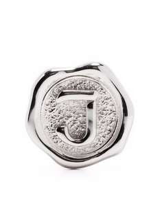 Maria Black брошь Pop Coin letter-J